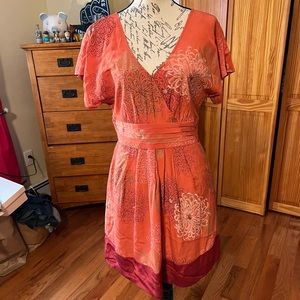 EUC.  Moulinette Seours by anthropology mid red dress. Size S